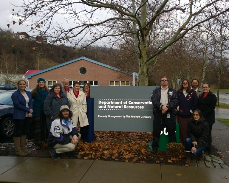 Staff and volunteers of the DCNR Bureau of Topographic & Geologic Survey, Pittsburgh, PA